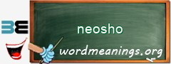 WordMeaning blackboard for neosho